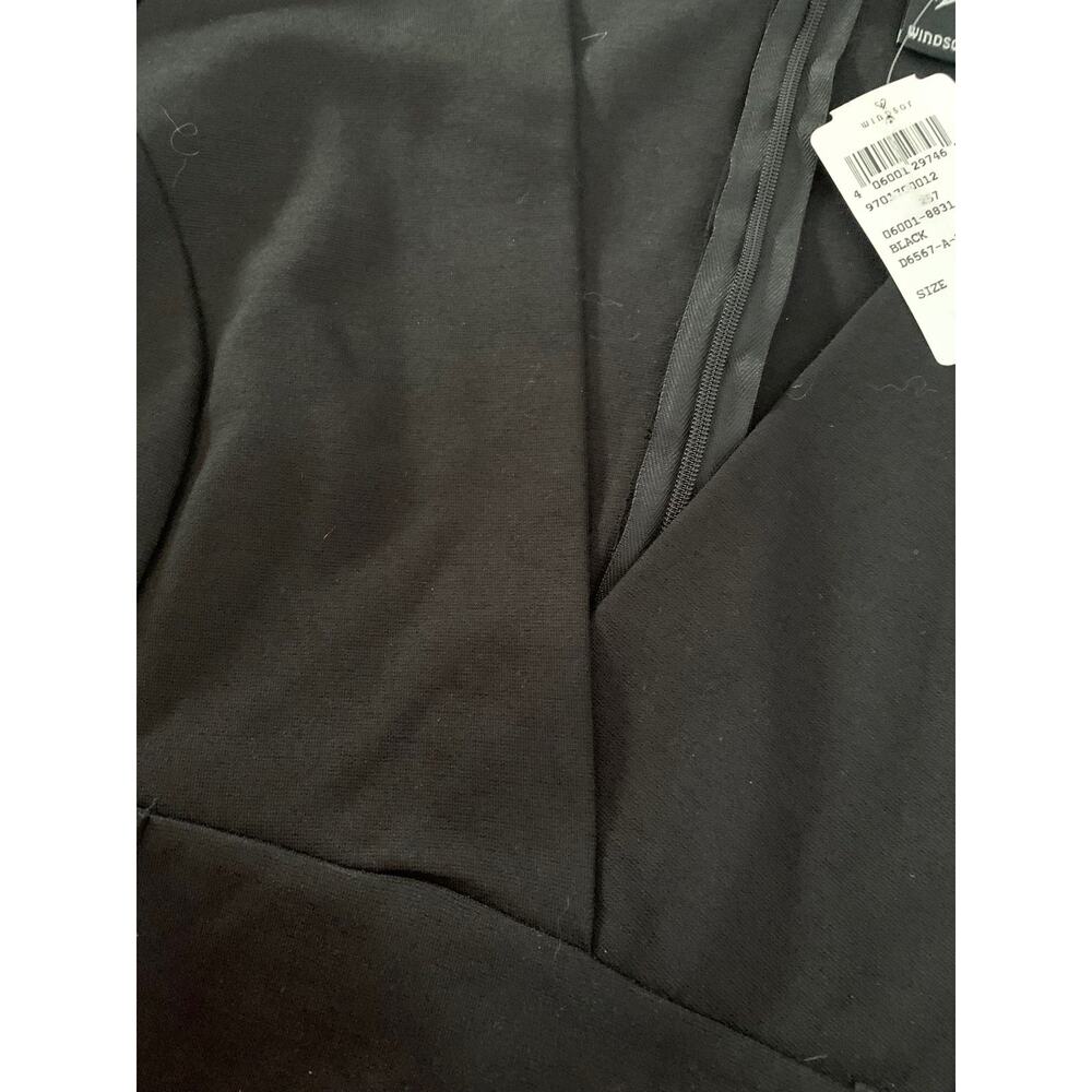 Windsor black lace up dress mini V neck new woman’s size small - Picture 9 of 10